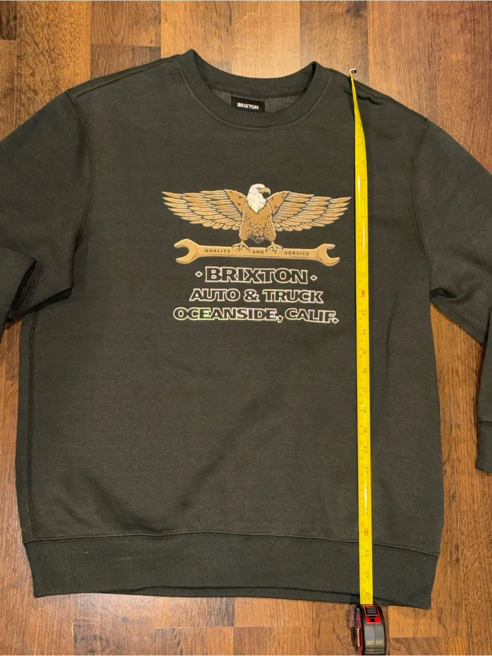 Brixton Mens Crewneck Sweatshirt with Eagle Graphic (size Large)